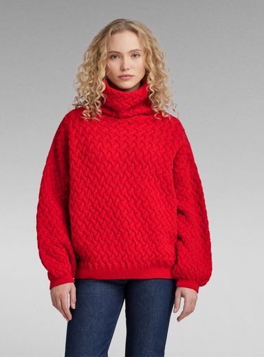 Chunky Loose Turtle Knitted Sweater